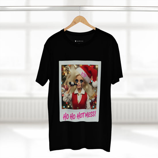 Oliver & Eli’s Sleigh Season collection — premium cotton Christmas t-shirt with graffiti print and festive design.