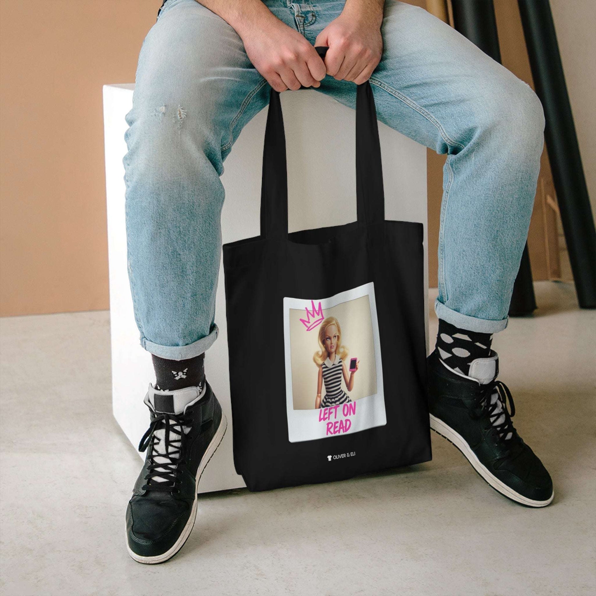 Left on Read Tote - Fierce Bold Pop Art Attitude Doll Tote Bag by Oliver & Eli