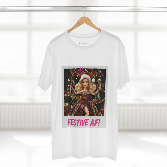 Oliver & Eli’s Sleigh Season collection — premium cotton Christmas t-shirt with graffiti print and festive design.