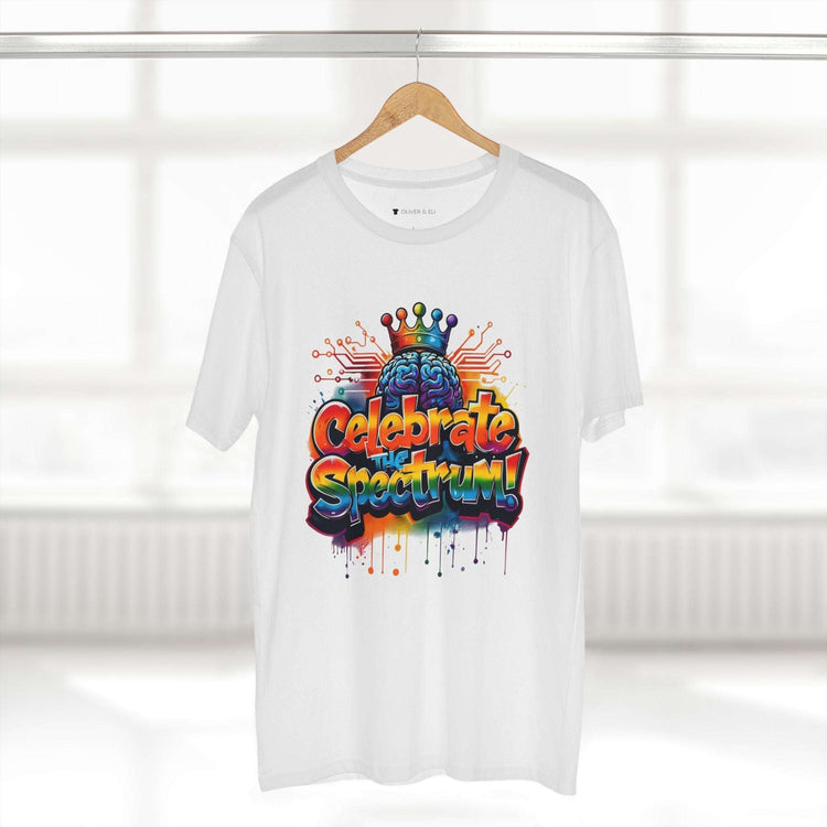 Celebrate the Spectrum Tee – Bold Art Neurodivergent Pride T-shirt by Oliver & Eli