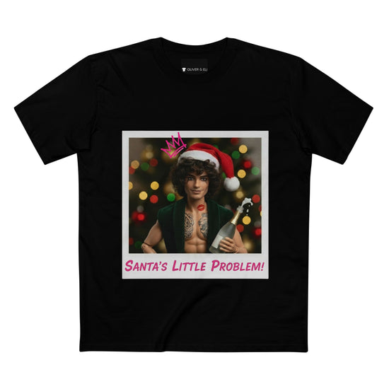 Oliver & Eli’s Sleigh Season collection — premium cotton Christmas t-shirt with graffiti print and festive design.