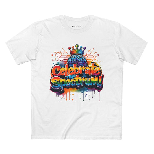 Celebrate the Spectrum Tee – Bold Art Neurodivergent Pride T-shirt by Oliver & Eli
