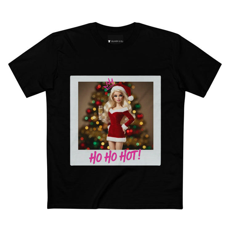 Oliver & Eli’s Sleigh Season collection — premium cotton Christmas t-shirt with graffiti print and festive design.