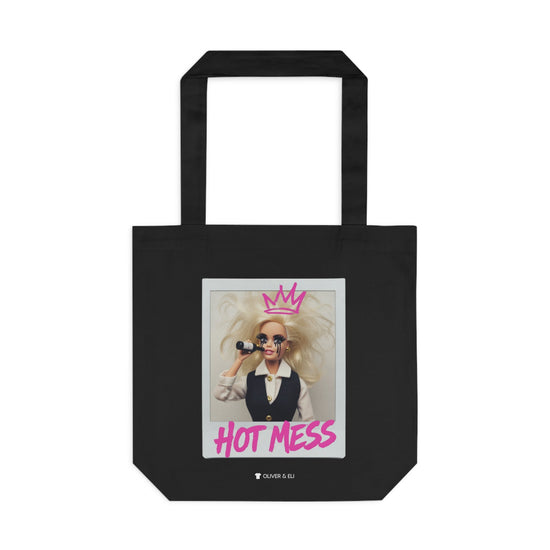 Hot Mess Tote - Fierce Bold Pop Art Attitude Doll Tote Bag by Oliver & Eli