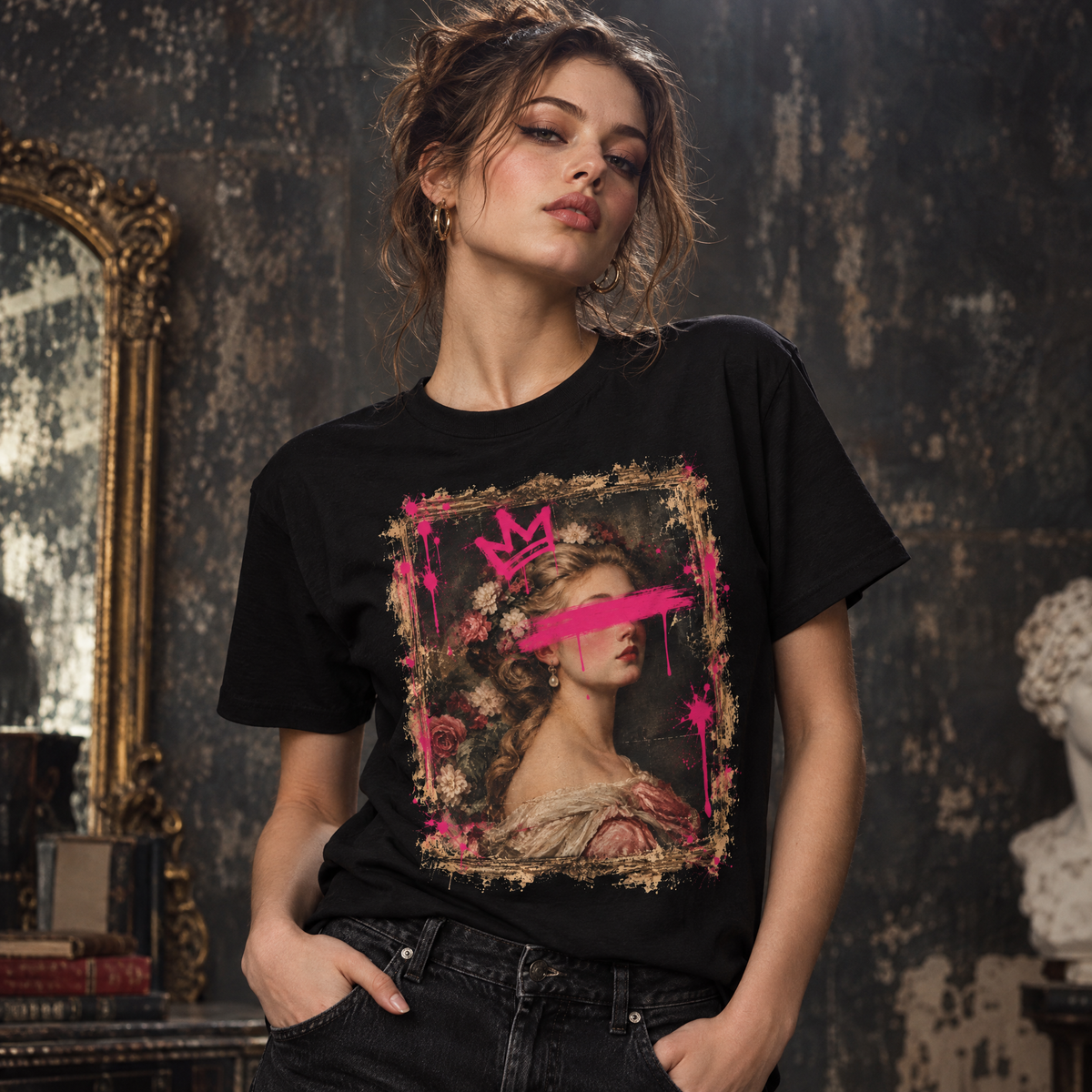 Queen of Disguise Graphic Tee |  Vintage Art T-Shirt