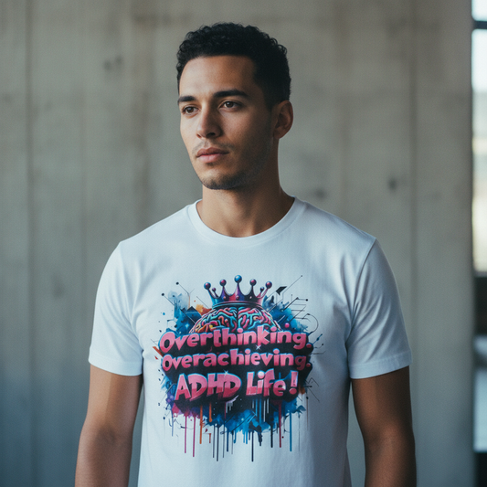 Overthinking. Overachieving. ADHD Life! Tee (V2)