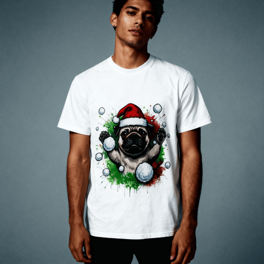Model wearing Oliver & Eli premium statement t-shirt – bold style wearable art 