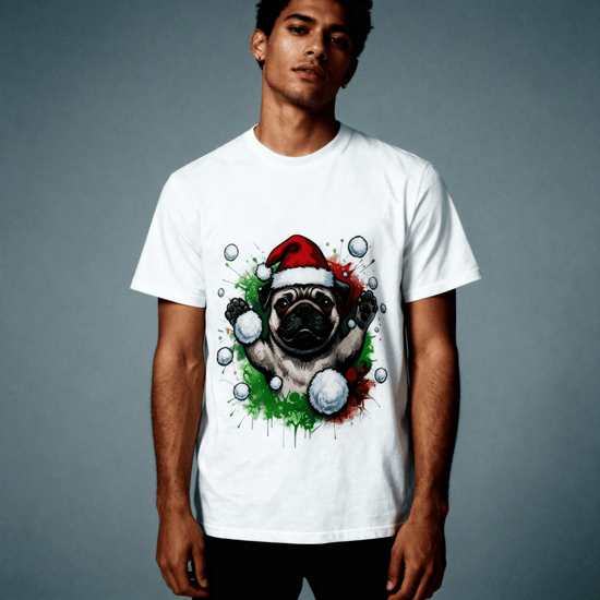 Model wearing Oliver & Eli premium statement t-shirt – bold style wearable art 